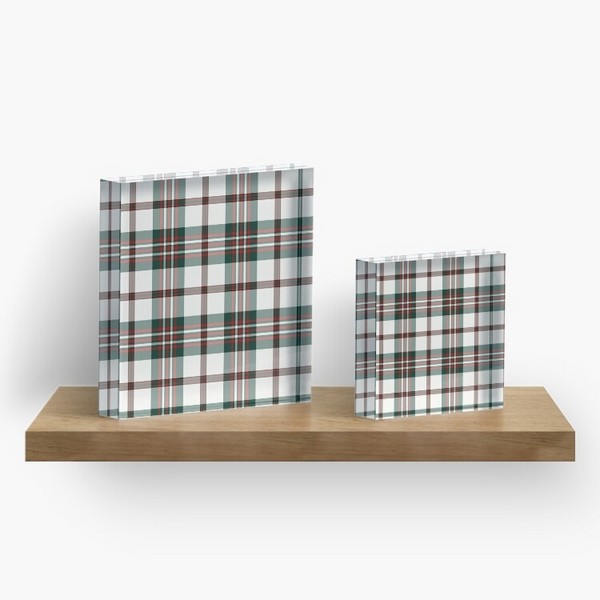 Scott Dress tartan acrylic block