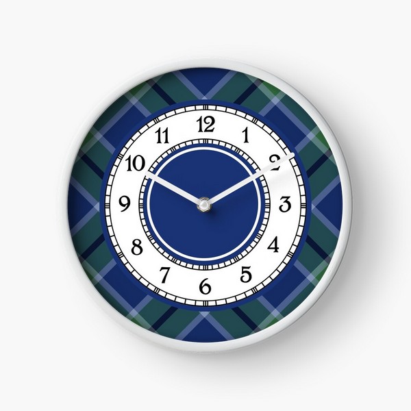 Clan Scott tartan wall clock