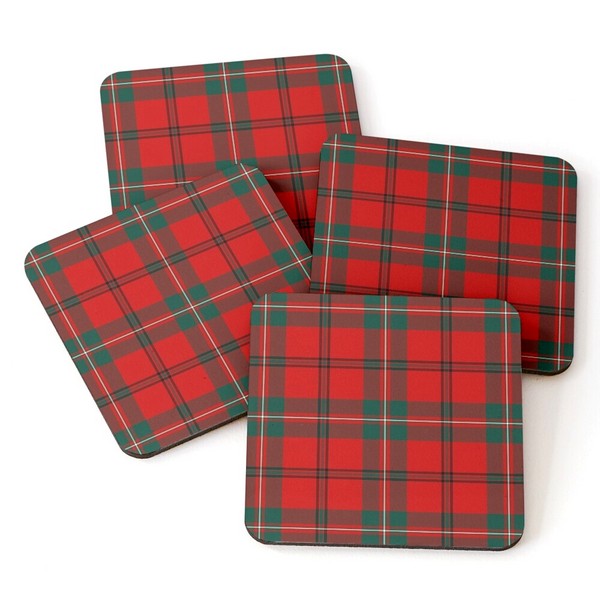 Scott tartan beverage coasters