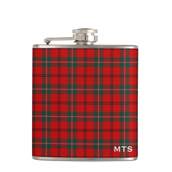 Scott tartan hip flask