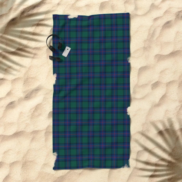 Shaw tartan beach towel