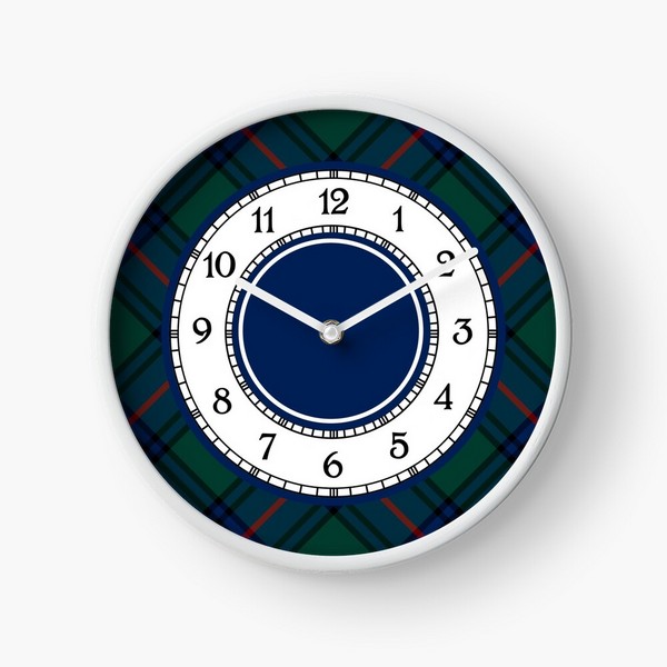 Shaw tartan wall clock