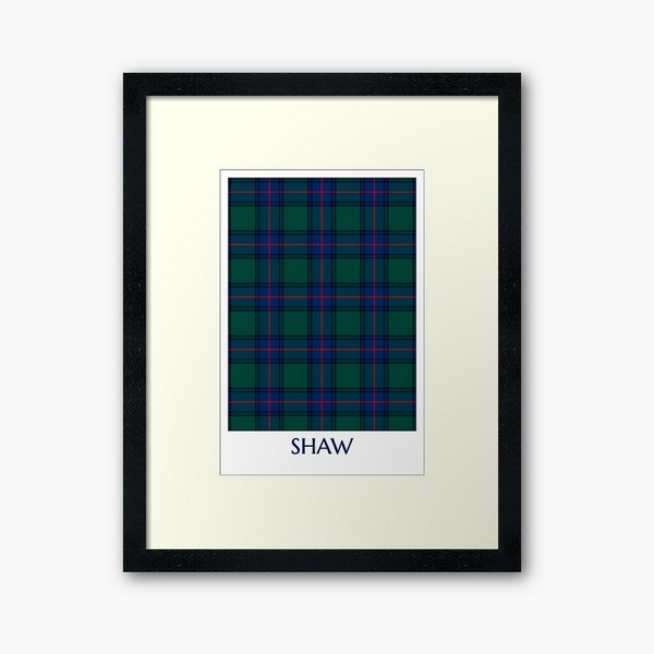 Shaw tartan framed print