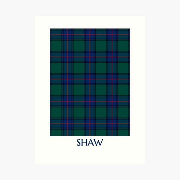 Shaw tartan art print