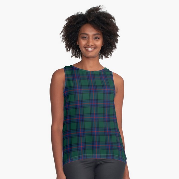 Shaw tartan sleeveless top