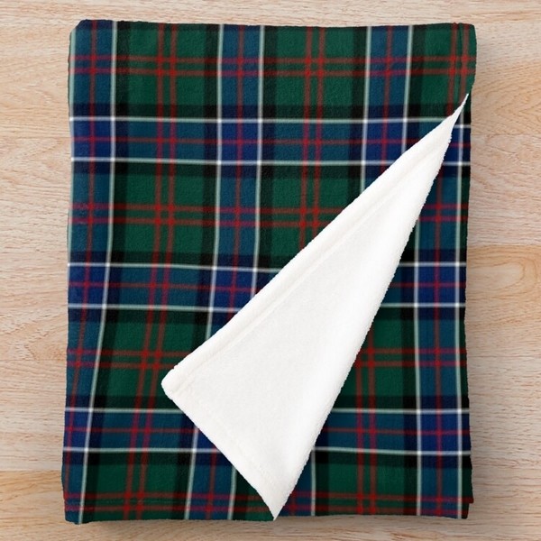 Sinclair Hunting tartan fleece throw blanket