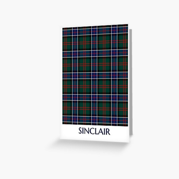 Sinclair Hunting tartan greeting card