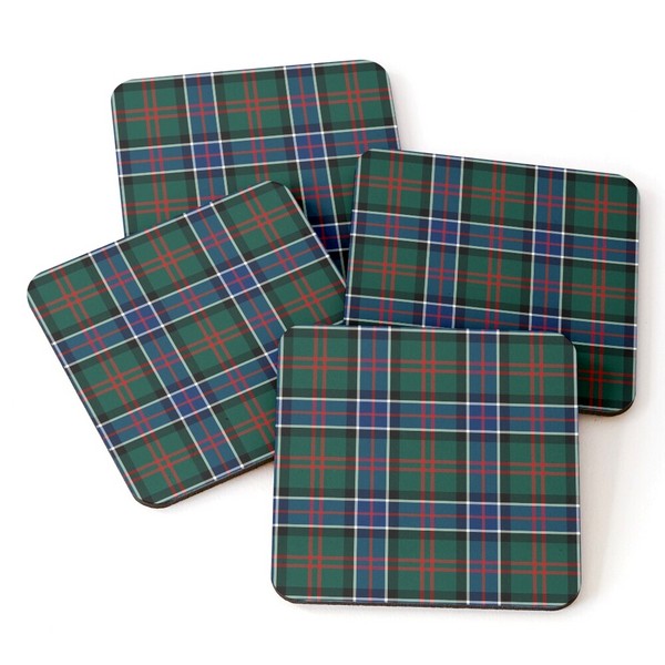 Sinclair Hunting tartan beverage coasters