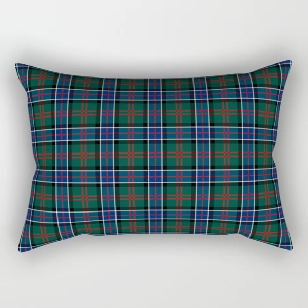 Sinclair Hunting tartan rectangular throw pillow