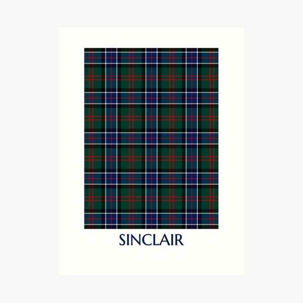 Sinclair Hunting tartan art print