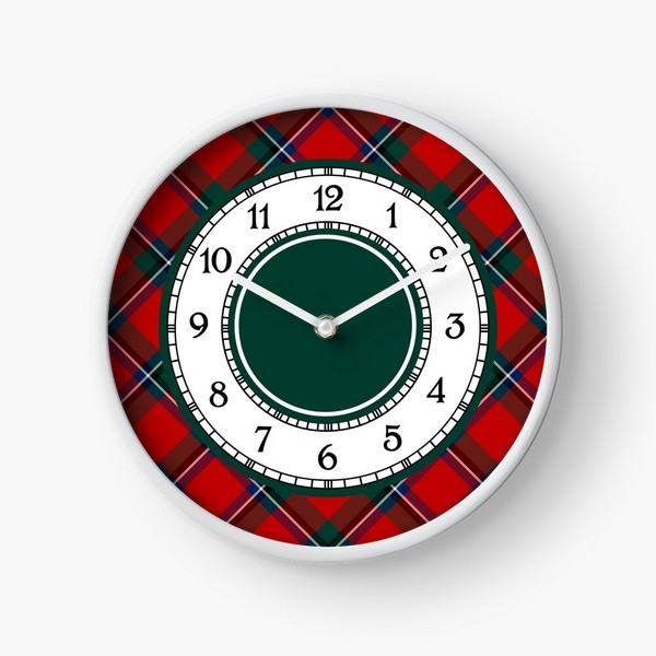 Sinclair tartan wall clock