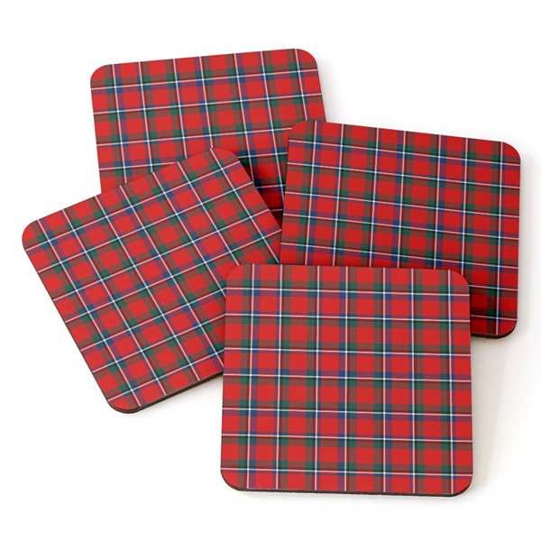 Sinclair tartan beverage coasters