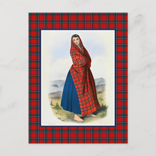 Sinclair tartan postcard