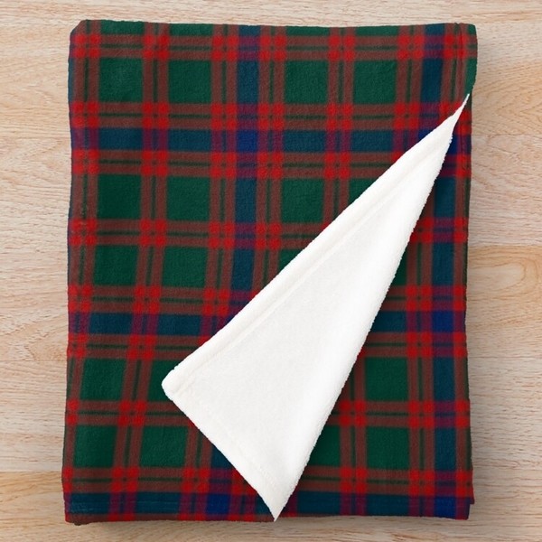 Clan Skene tartan fleece throw blanket