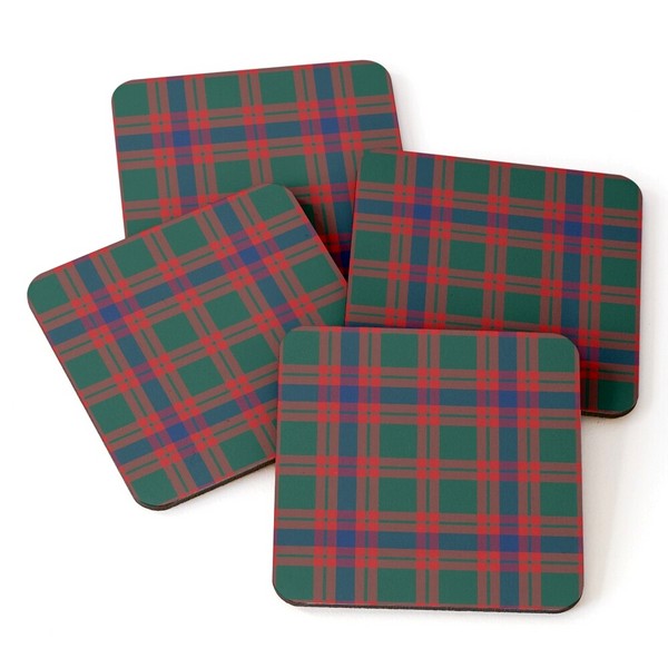 Clan Skene tartan beverage coasters