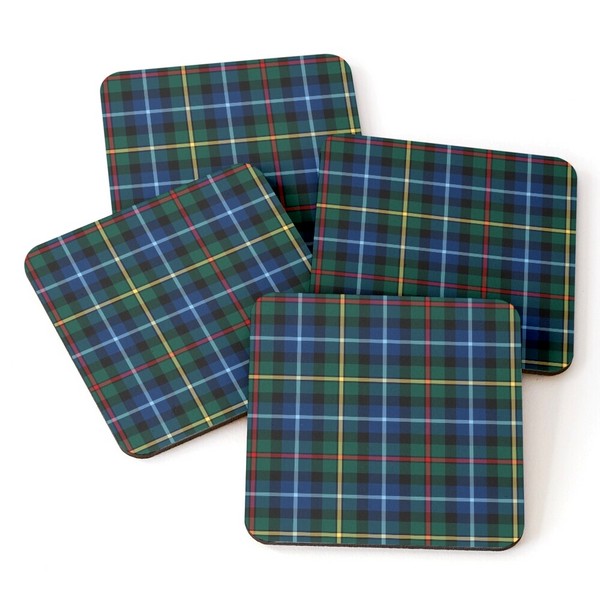 Smith tartan beverage coasters