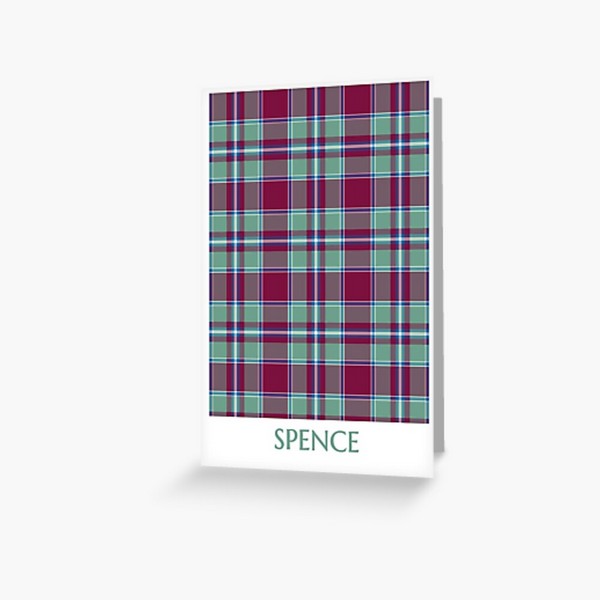 Spence tartan greeting card