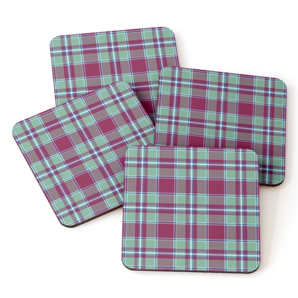 Spence tartan beverage coasters