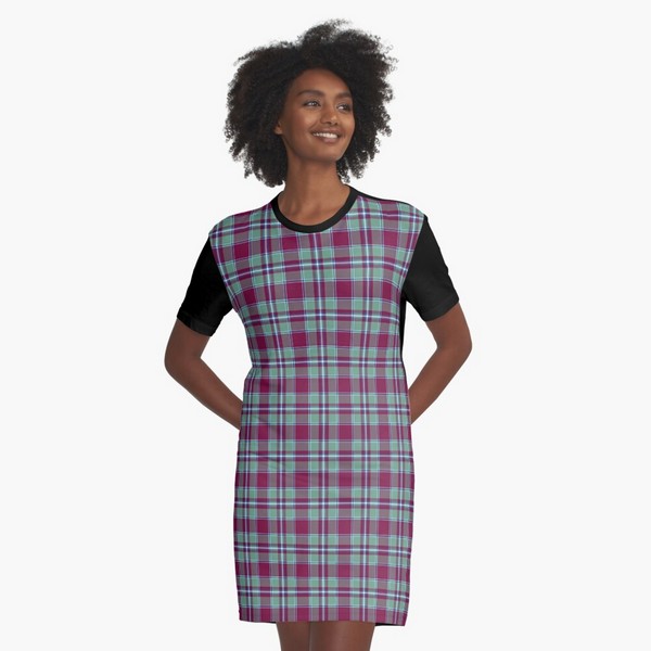 Spence tartan tee shirt dress