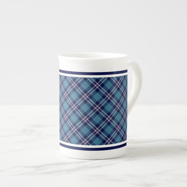 St Andrews tartan bone china mug