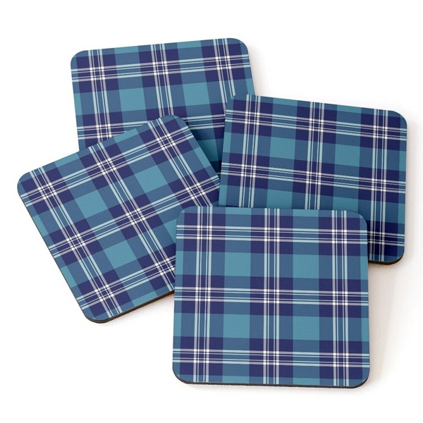 St Andrews tartan beverage coasters