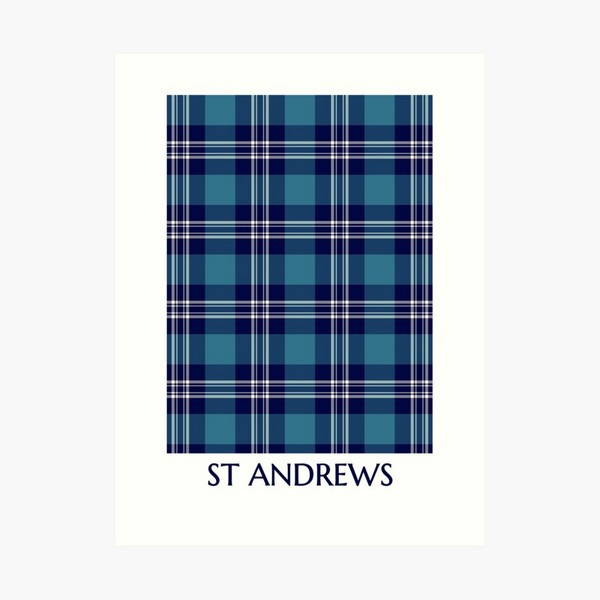 St Andrews tartan art print