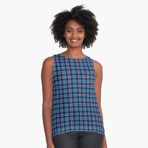 St Andrews tartan sleeveless top