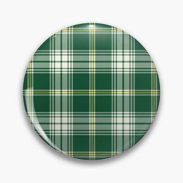 St Patrick tartan pinback button