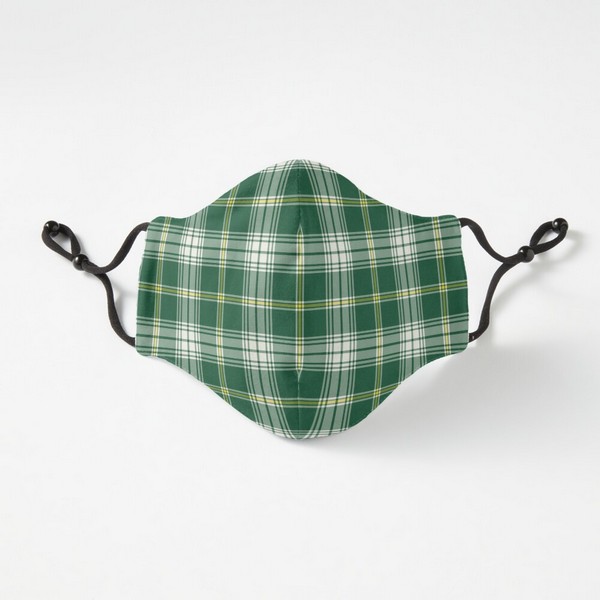 St Patrick tartan fitted face mask