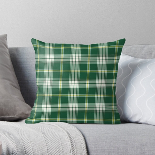 St Patrick tartan throw pillow