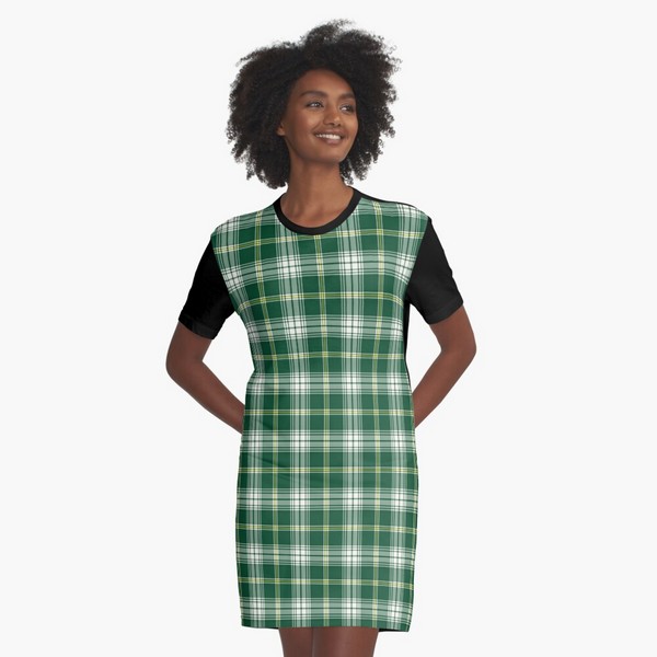 St Patrick tartan tee shirt dress