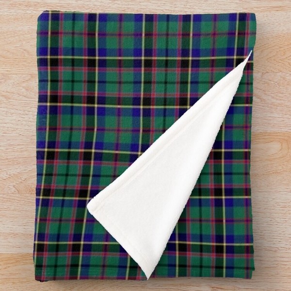 Stevenson tartan fleece throw blanket