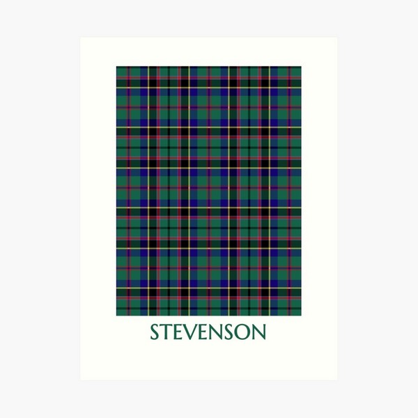 Stevenson tartan art print