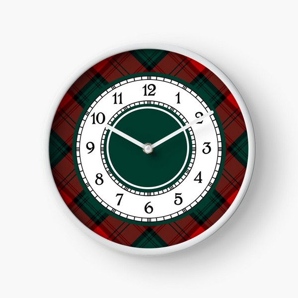 Stewart of Atholl tartan wall clock