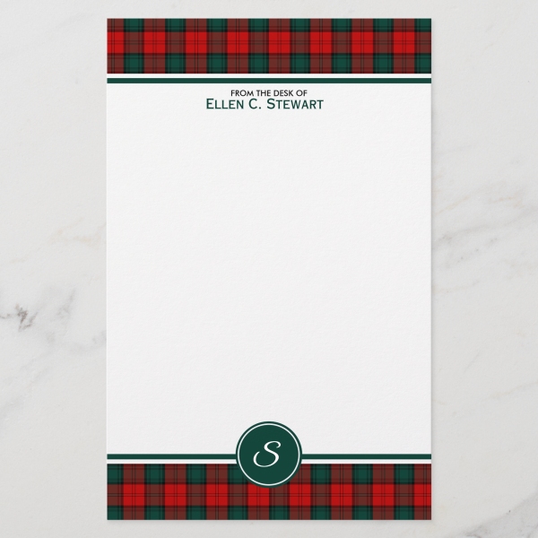 Clan Stewart of Atholl Tartan Stationery