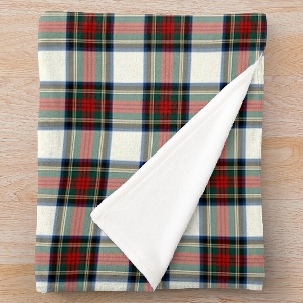 Stewart Dress tartan fleece throw blanket