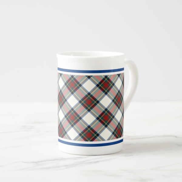 Stewart Dress tartan bone china mug