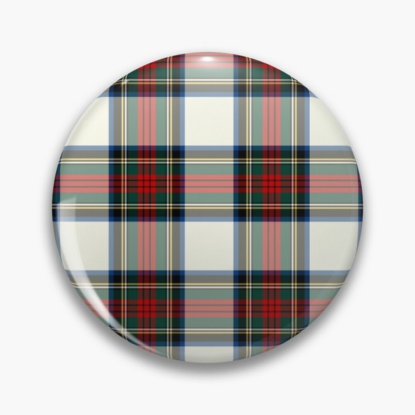 Stewart Dress tartan pinback button