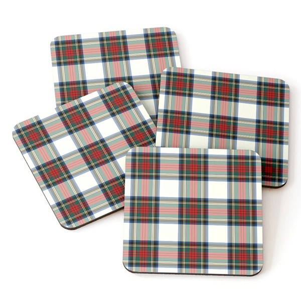 Stewart Dress tartan beverage coasters