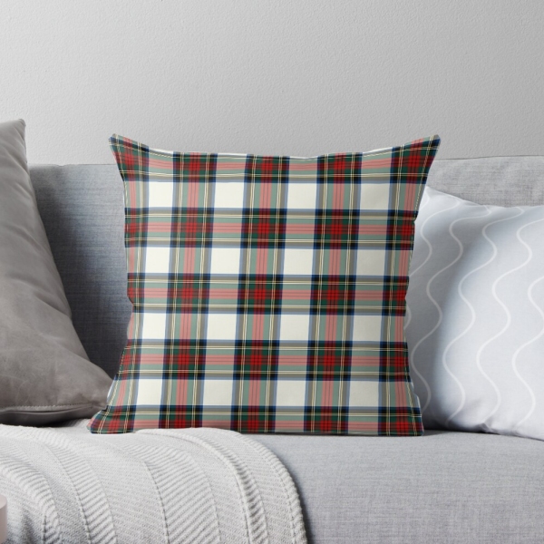 Stewart Dress tartan throw pillow