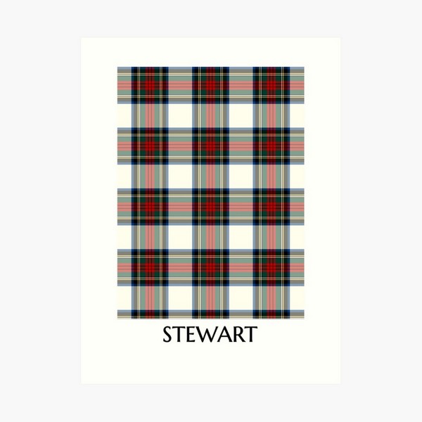 Stewart Dress tartan art print