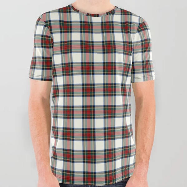 Stewart Dress tartan all over print tee shirt