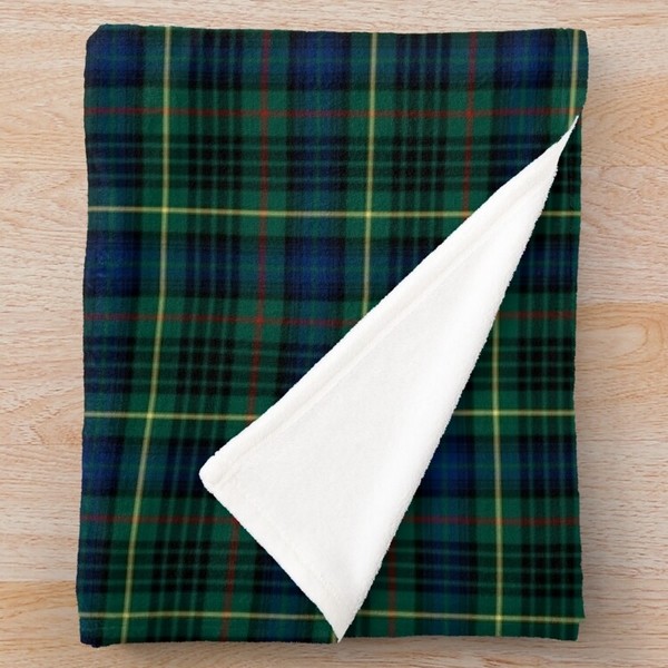 Stewart Hunting tartan fleece throw blanket