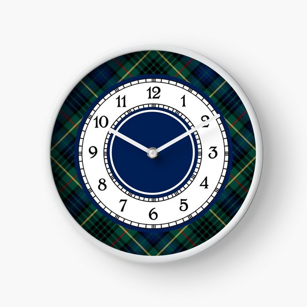 Stewart Hunting tartan wall clock