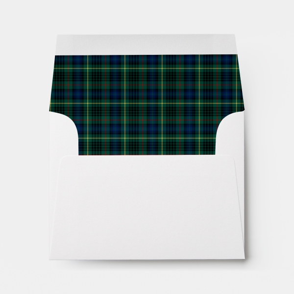 Envelope with Stewart Hunting tartan liner