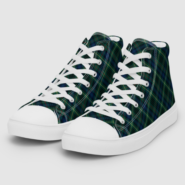 Stewart Hunting tartan men's white hightop shoes