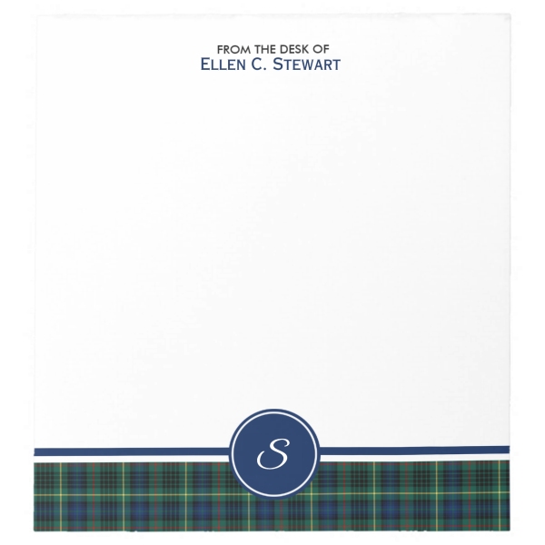 Clan Stewart Hunting Tartan Note Pad