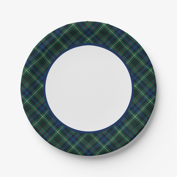 Clan Stewart Hunting Tartan Paper Plates