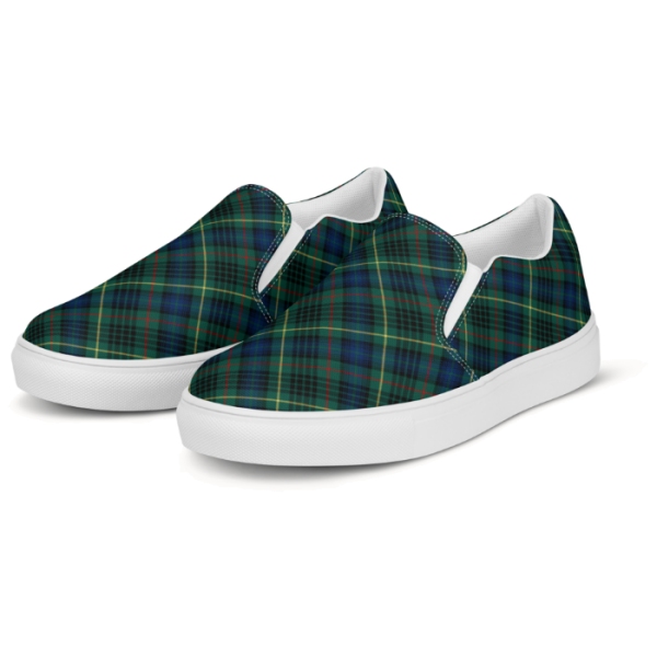 Clan Stewart Hunting Tartan Slip-On Shoes