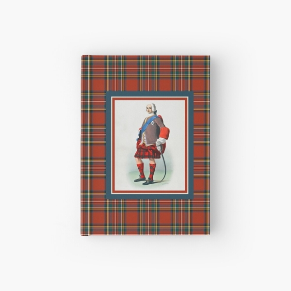 Royal Stewart vintage portrait with tartan hardcover journal